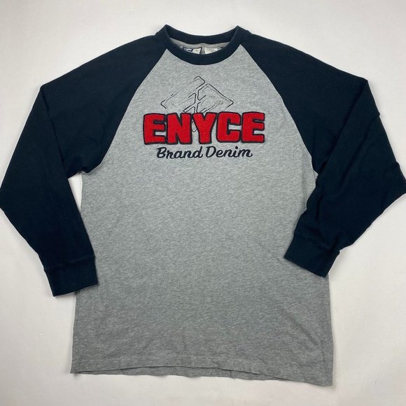 Vintage Enyce Long Sleeve Raglan T Shirt Men's Large Hip Hop Rap Streetwear - Picture 1 of 10